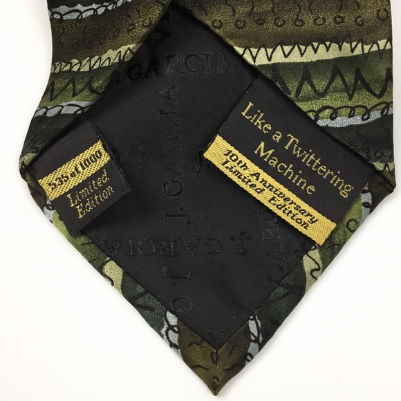 J. Garcia Men’s Silk Tie Limited Edition Green - Picture 3 of 5